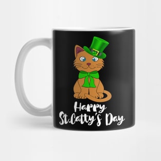 Happy St.Cattys Day Irish Patricks Day Leprechaun Cat Lover Mug